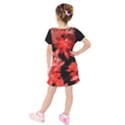 red flower  Kids  Short Sleeve Velvet Dress View2