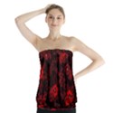 Small Red Roses Strapless Top View1