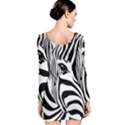 Animal Cute Pattern Art Zebra Long Sleeve Bodycon Dress View2