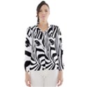 Animal Cute Pattern Art Zebra Wind Breaker (Women) View1