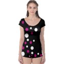 Pink and white dots Boyleg Leotard  View1