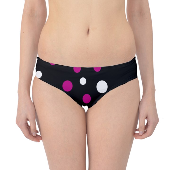 Pink and white dots Hipster Bikini Bottoms