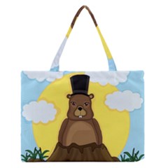 Groundhog Medium Zipper Tote Bag by Valentinaart