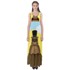 Happy Groundhog Day Empire Waist Maxi Dress by Valentinaart