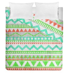 Cute Bohemian  Duvet Cover Double Side (queen Size) by Brittlevirginclothing