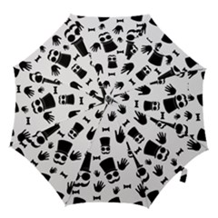 Gentlemen - Black And White Hook Handle Umbrellas (large) by Valentinaart