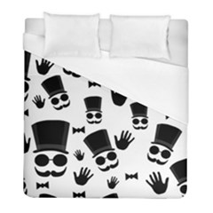 Gentlemen - Black And White Duvet Cover (full/ Double Size) by Valentinaart