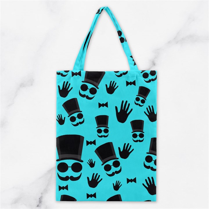 Gentlemen - blue pattern Classic Tote Bag