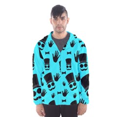 Gentlemen - Blue Pattern Hooded Wind Breaker (men) by Valentinaart