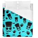 Gentlemen - blue pattern Duvet Cover (Queen Size) View1