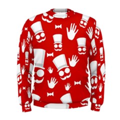 Gentlemen - Red And White Pattern Men s Sweatshirt by Valentinaart