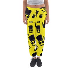 Gentlemen - Yellow Pattern Women s Jogger Sweatpants by Valentinaart