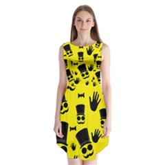 Gentlemen - Yellow Pattern Sleeveless Chiffon Dress   by Valentinaart