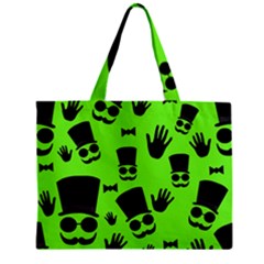 Gentleman - Green Pattern Zipper Mini Tote Bag by Valentinaart