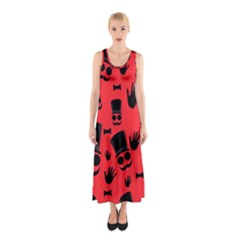 Gentlemen - Red Sleeveless Maxi Dress by Valentinaart