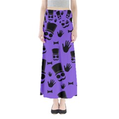 Gentleman Purple Pattern Maxi Skirts by Valentinaart