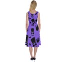 Gentleman purple pattern Midi Sleeveless Dress View2