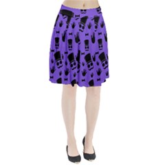 Gentleman Purple Pattern Pleated Skirt by Valentinaart