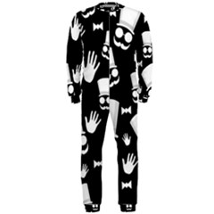 Gentleman - Black And White Pattern Onepiece Jumpsuit (men)  by Valentinaart