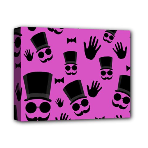 Gentleman - Magenta Pattern Deluxe Canvas 14  X 11  by Valentinaart