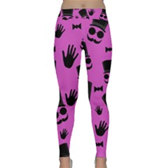 Gentleman - Magenta Pattern Classic Yoga Leggings by Valentinaart