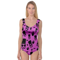 Gentleman - Magenta Pattern Princess Tank Leotard  by Valentinaart