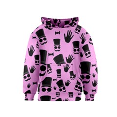 Gentleman - Pink Pattern Kids  Pullover Hoodie by Valentinaart