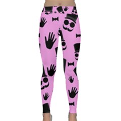 Gentleman - Pink Pattern Classic Yoga Leggings by Valentinaart