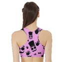 Gentleman - pink pattern Sports Bra with Border View2