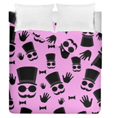 Gentleman - Pink Pattern Duvet Cover Double Side (queen Size) by Valentinaart