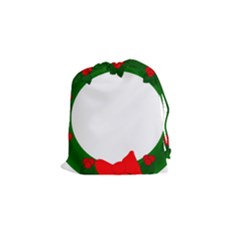 Holiday Wreath Drawstring Pouches (small)  by Amaryn4rt