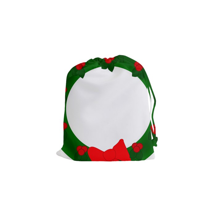 Holiday Wreath Drawstring Pouches (Small) 