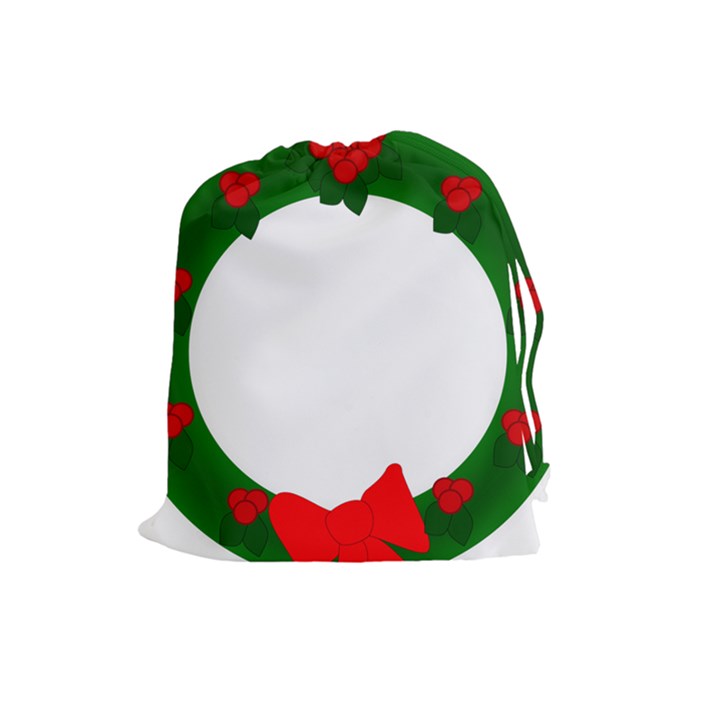 Holiday Wreath Drawstring Pouches (Large) 