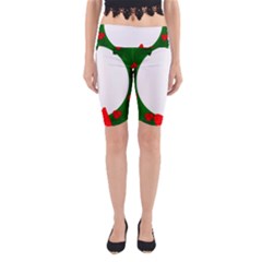 Holiday Wreath Yoga Cropped Leggings by Amaryn4rt