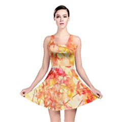 Monotype Art Pattern Leaves Colored Autumn Reversible Skater Dress by Amaryn4rt