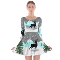 Rocky Mountain High Colorado Long Sleeve Skater Dress by Amaryn4rt