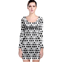 Seamless Honeycomb Pattern Long Sleeve Bodycon Dress by Amaryn4rt