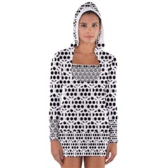 Seamless Honeycomb Pattern Women s Long Sleeve Hooded T-shirt by Amaryn4rt