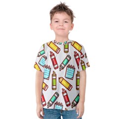 Seamless Pixel Art Pattern Kids  Cotton Tee