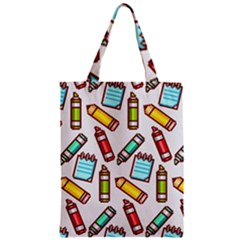 Seamless Pixel Art Pattern Zipper Classic Tote Bag by Amaryn4rt