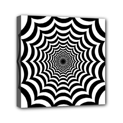 Spider Web Hypnotic Mini Canvas 6  X 6  by Amaryn4rt