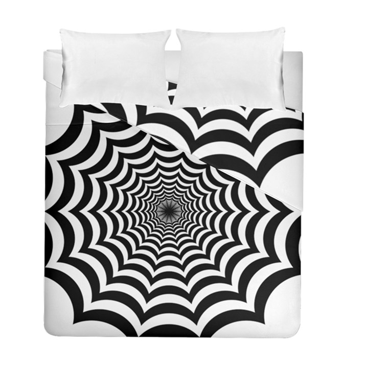 Spider Web Hypnotic Duvet Cover Double Side (Full/ Double Size)