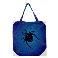 Spider On Web Grocery Tote Bag by Amaryn4rt