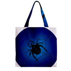 Spider On Web Zipper Grocery Tote Bag by Amaryn4rt