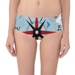 Navigation Mid-waist Bikini Bottoms by Valentinaart