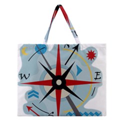 Navigation Zipper Large Tote Bag by Valentinaart