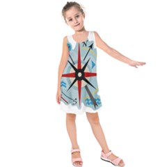 Navigation Kids  Sleeveless Dress by Valentinaart