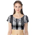 Whitney Museum Of American Art Short Sleeve Crop Top (Tight Fit) View1