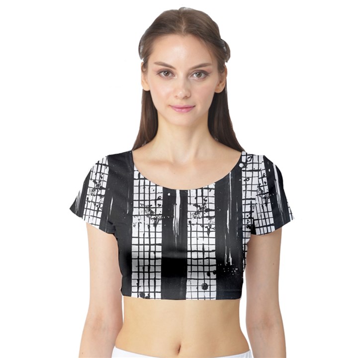 Whitney Museum Of American Art Short Sleeve Crop Top (Tight Fit)