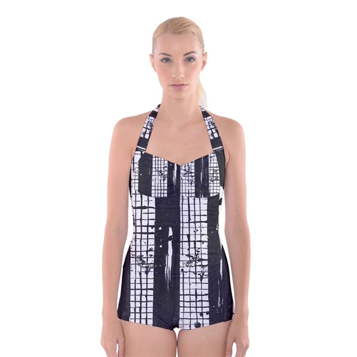 Whitney Museum Of American Art Boyleg Halter Swimsuit 